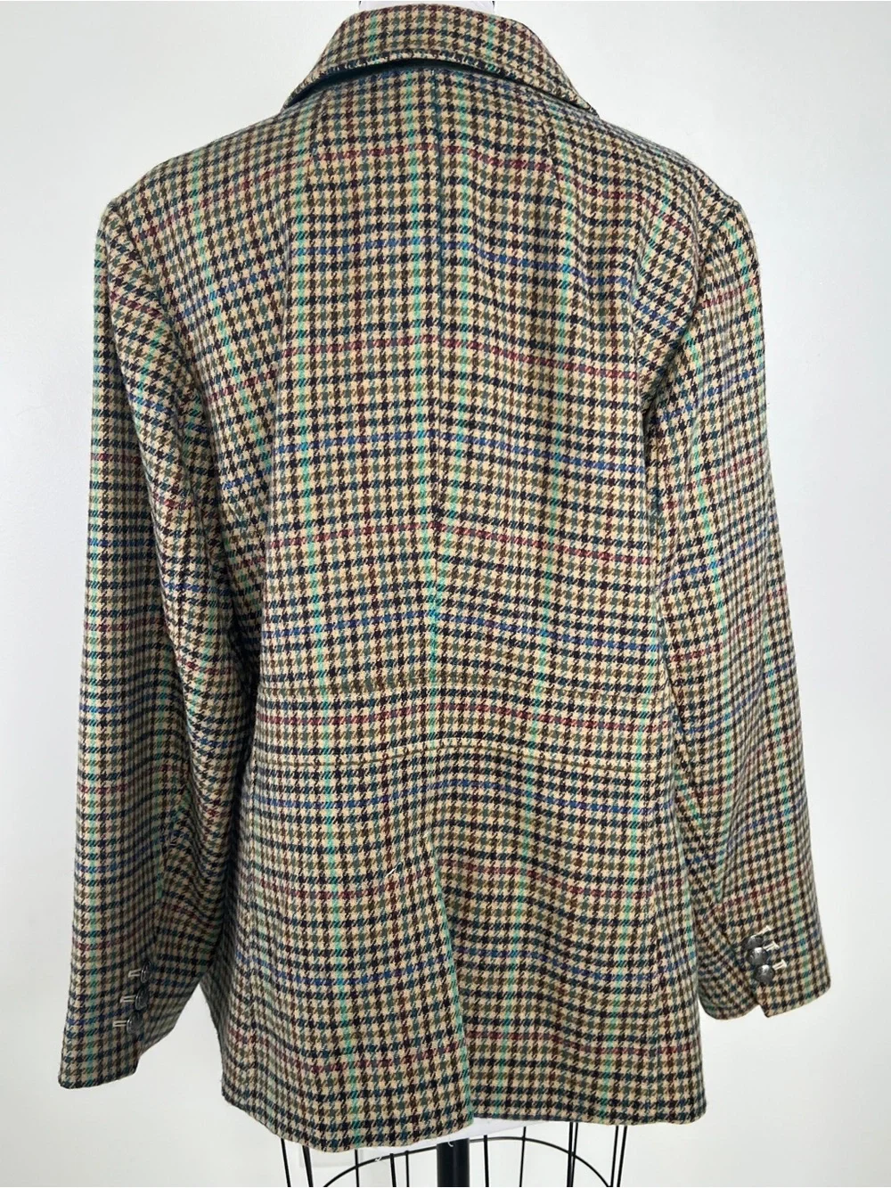 EUC! Talbots  Houndstooth Shetland Wool Blend Blazer Size 14W